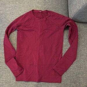 Lululemon Burgundy Long sleeve